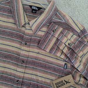 NWT Eddie Bauer Men's Pinecrest Flannel Shirt Sz L